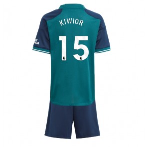 Arsenal Jakub Kiwior #15 Replika Babytøj Tredje sæt Børn 2023-24 Kortærmet (+ Korte bukser)